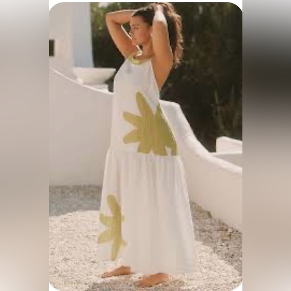 Anthropologie Dresses & Skirts - Anthropologie women’s dress MIDI Sz M CELANDINE SLEEVELESS SQUARE-NECK